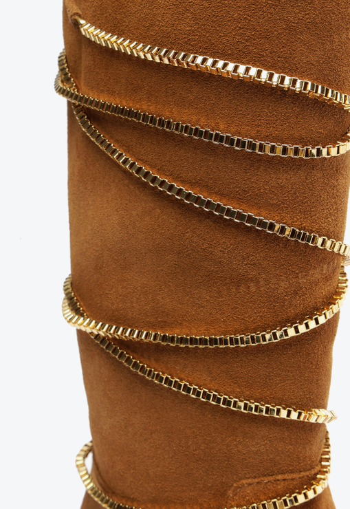 Bota Terrance Lace Camurça Marrom