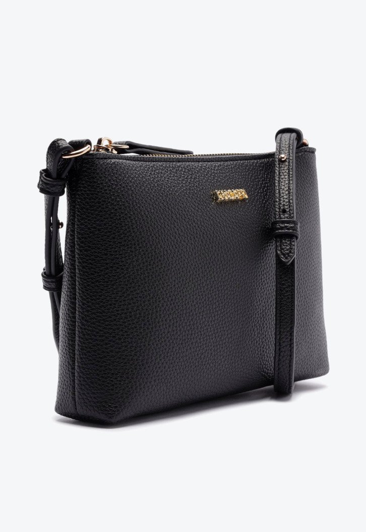 Kit de Bolsa Tiracolo Média e Porta Cartão Preta | ZZ MALL