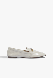 Mocassim Croco Branco