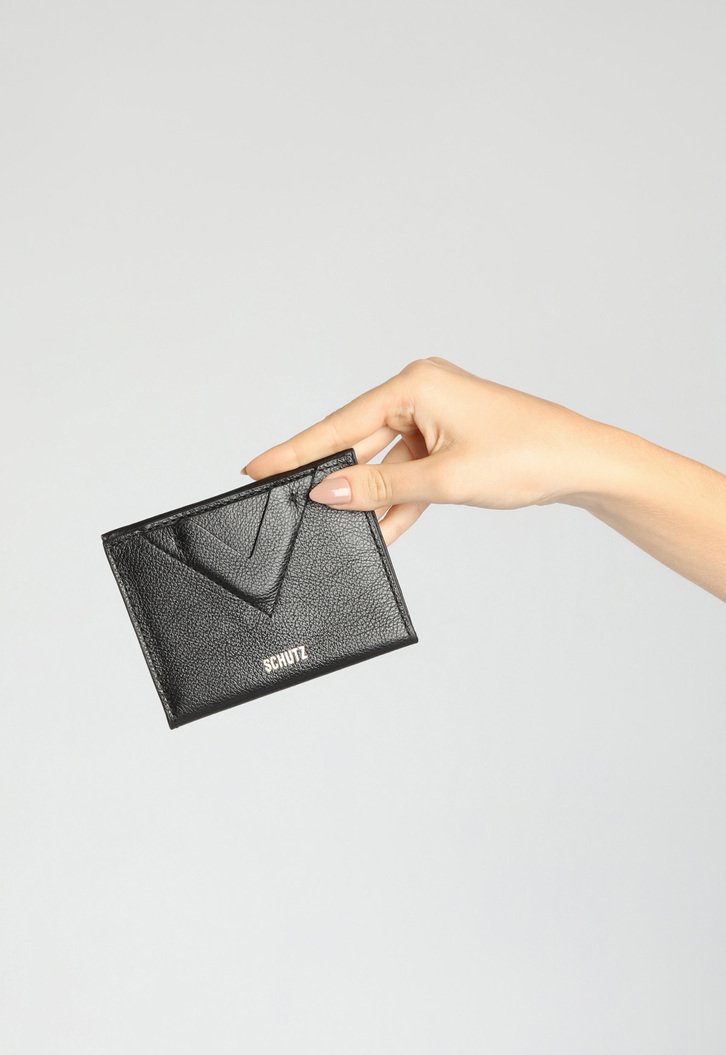 PORTA CARTÕES PRETO SCHUTZ ELLIE COURO