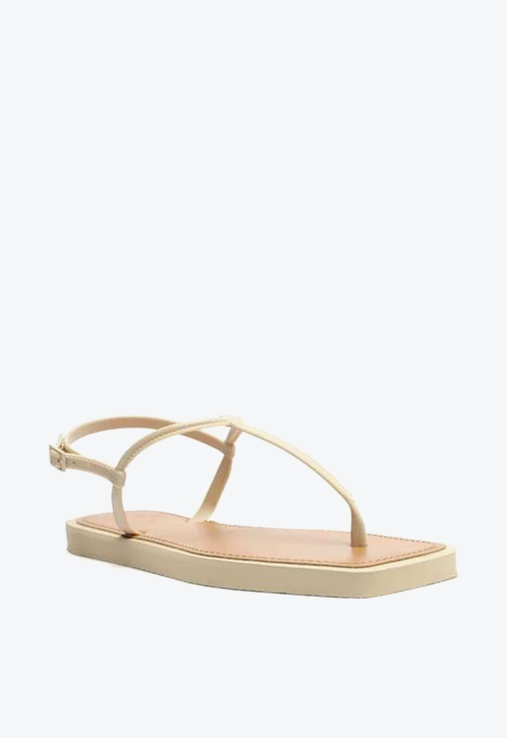 Sandália Rasteira Off-white Brizza Slim Square