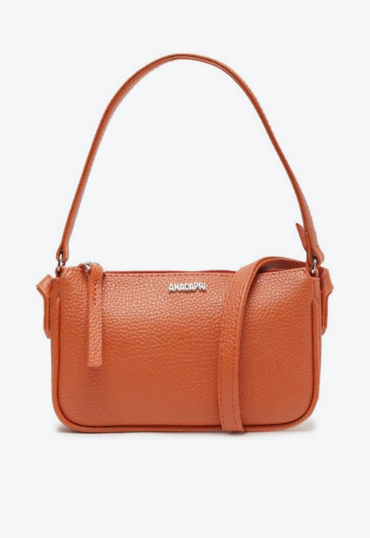 Bolsa Crossbody Laranja Anacapri Baguete Básica Pequena
