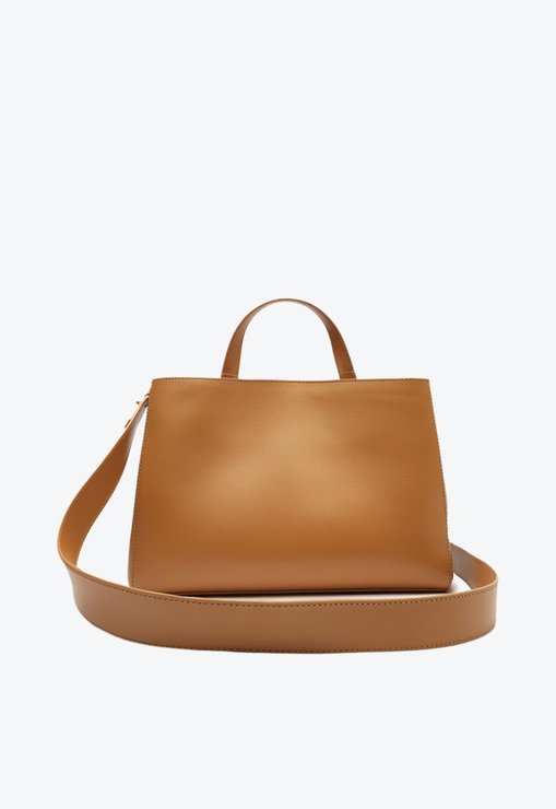 Bolsa Tote Tiracolo Annie Couro Bege