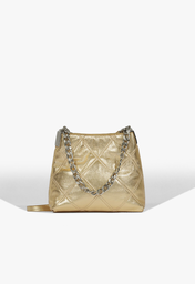 Bolsa couro dourado