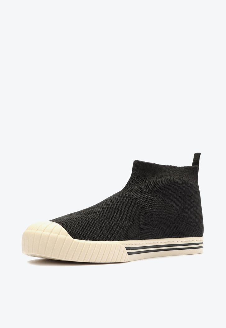 Slip On Preto Anacapri Alê Knit Cano Alto
