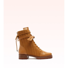 Quilted Clarita Combat Butterscotch