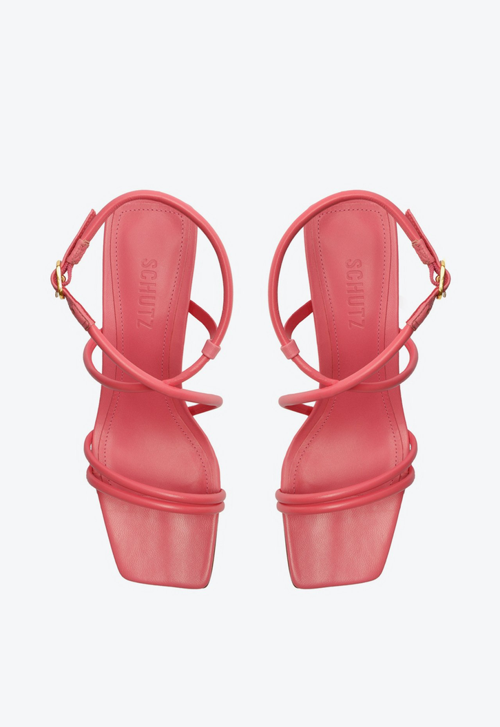 Sandália Rosa Schutz Aimee Salto Bloco | ZZ MALL