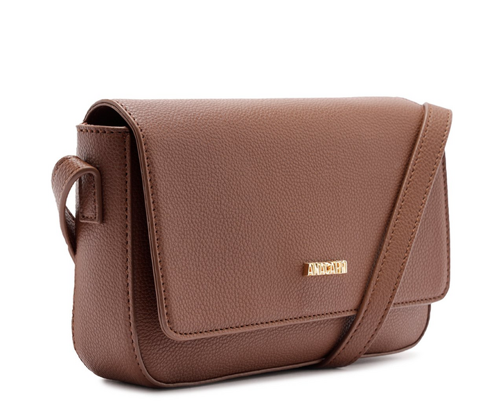 Bolsa Tiracolo Estruturada Marrom | ZZ MALL