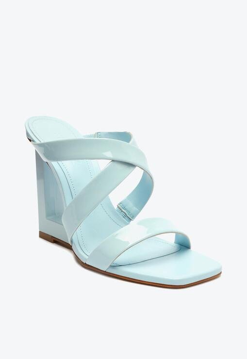 Sandália Mule Anabela Full Color Azul
