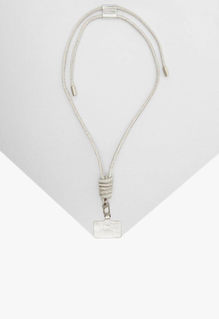 Cordão Celular Prata Schutz Nancy Glam Cristais