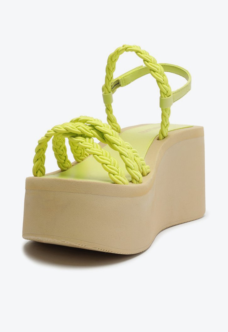 Sandália Plataforma Verde Anacapri Lemon