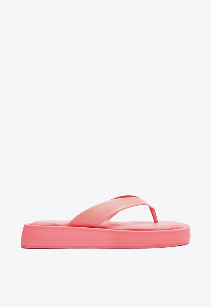 Sandália De Dedo Flatform Rosa Anacapri