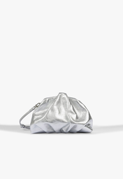 Bolsa Prateada Schutz Avril Média Couro
