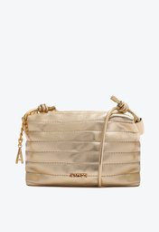 Crossbody Dourada Anacapri Matelassê Horizontal Média