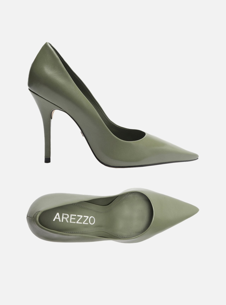 Scarpin verde militar arezzo sales