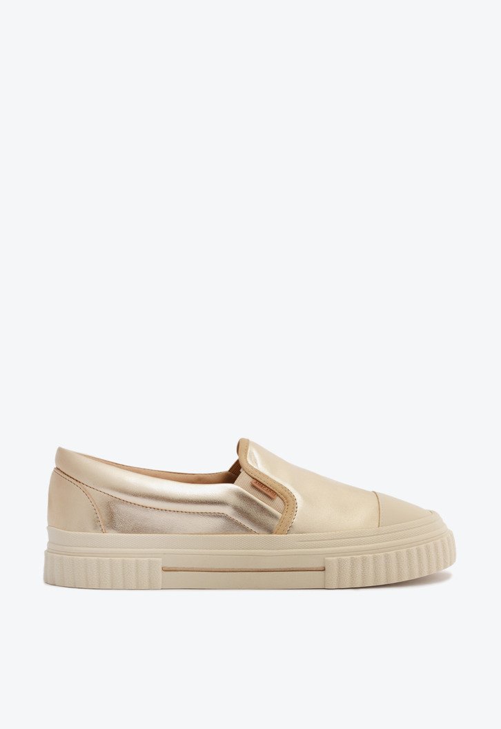 Tênis Slip On Dourado Anacapri Sola Alta Alê