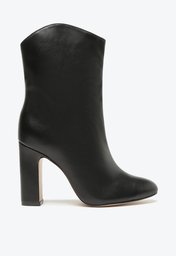 Bota Cano Curto Couro Preta ZZ MALL