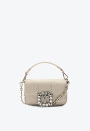 Bolsa Tiracolo Bege Vicenza Diamonds Pequena