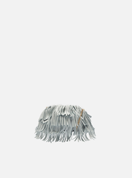Bolsa Tiracolo Azul Arezzo Couro Pequena Franjas