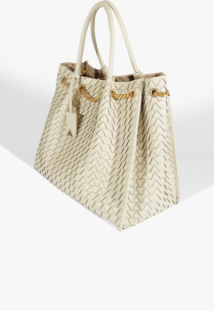 Bolsa Tote Branca Schutz Rebecca Couro | ZZ MALL