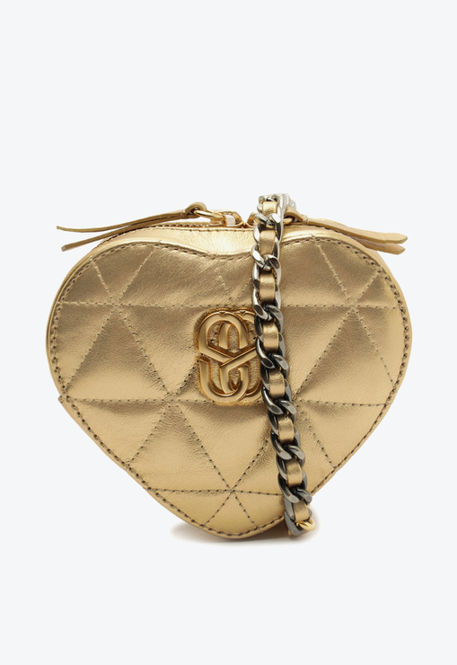 Mini Bag Dourada Schutz Pochete The Love Couro