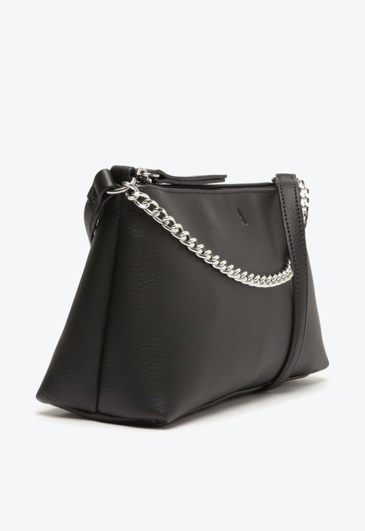 Bolsa Tiracolo Preta Anacapri Lisa Corrente Média