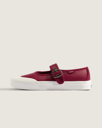 Tênis Mary Jane Marry Leather Bordeaux | ZZ MALL