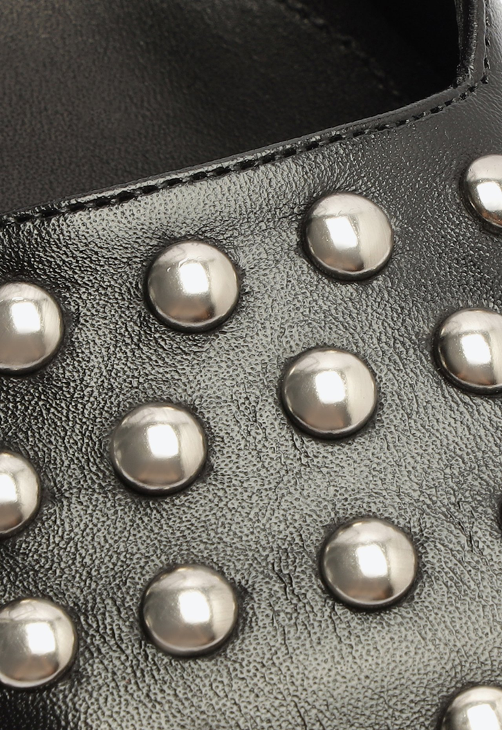 Sapatilha Preta Schutz Jaycie Studs Couro | ZZ MALL