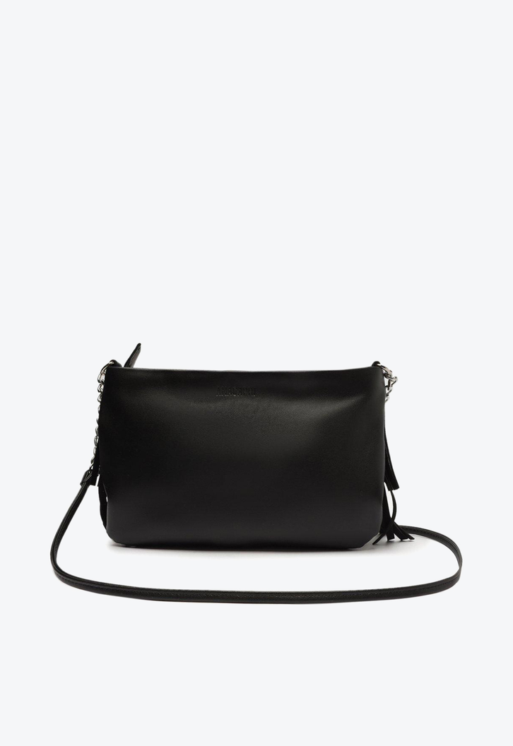 Bolsa Tiracolo Preta Anacapri Franjas Pequena