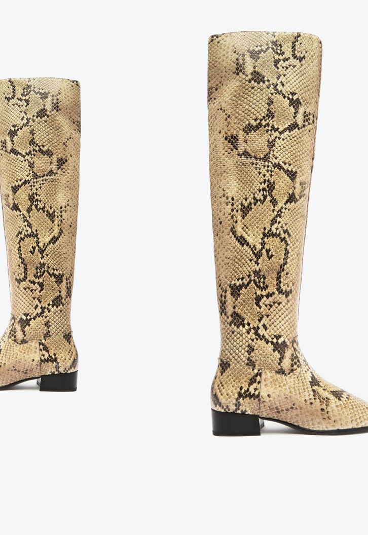 Bota Schutz Helena Over The Knee Couro Snake | ZZ MALL