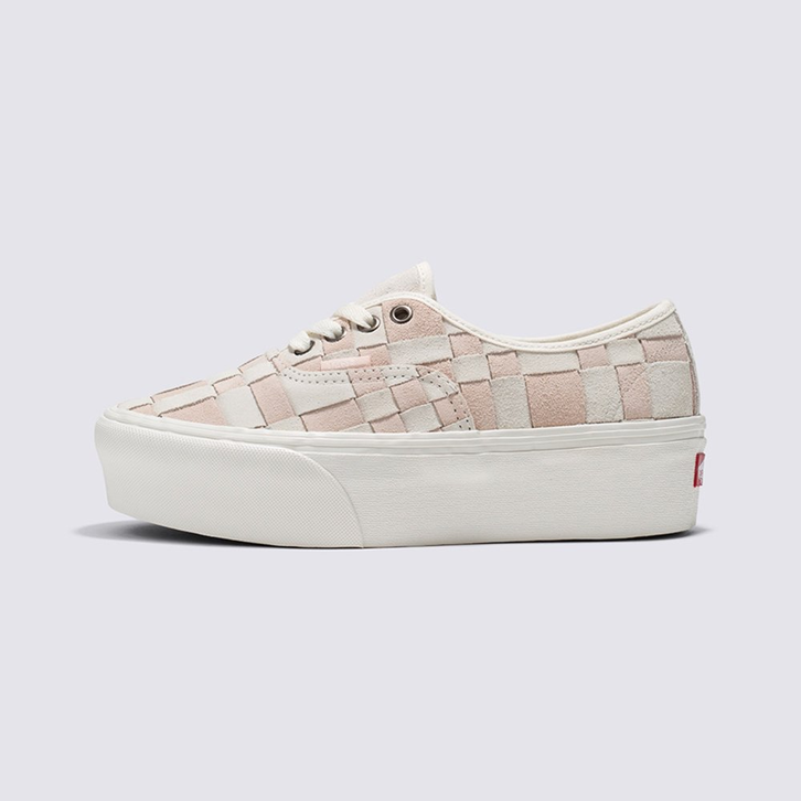 Tênis Authentic Stackform Woven Check White Pink
