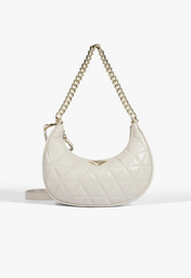 Bolsa Tiracolo 944 Couro Matelassê Branca