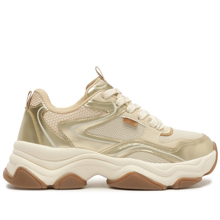 Tênis Robusto Alexa Detalhes Dourado