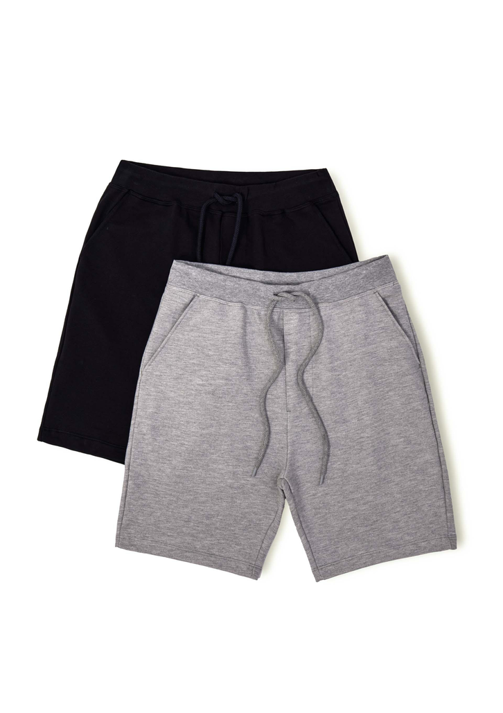 Kit Hering Com 2 Bermudas Cinza mescla e Preto Básicas Masculinas Em ...