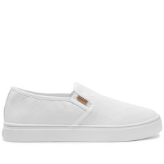 Tênis Slip On Sola Alta Liso Branco