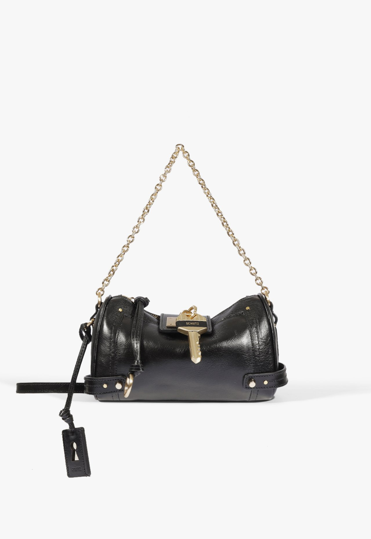 Bolsa Tiracolo The Secret Couro Preto | ZZ MALL