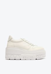 Tênis Branco Schutz Platform Couro