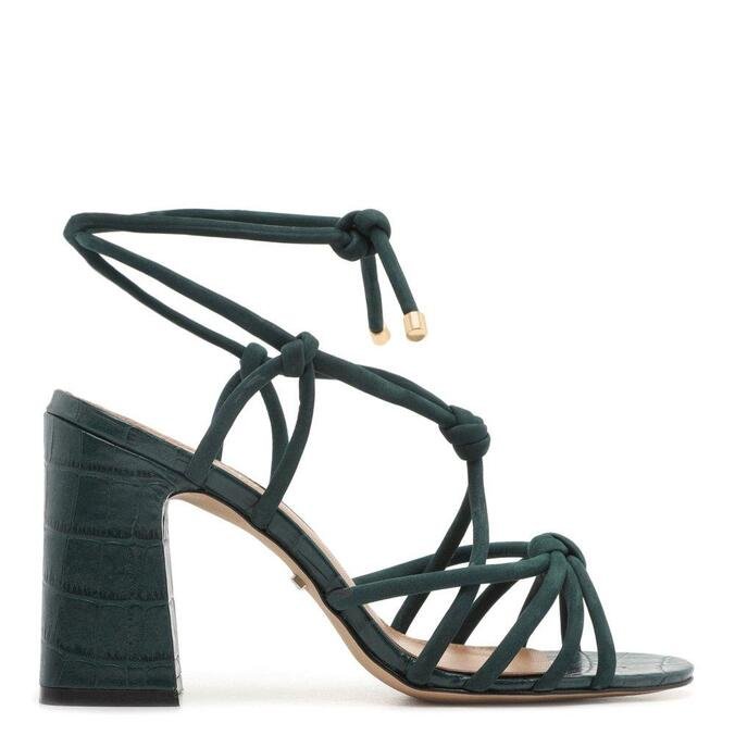 sandalia verde arezzo