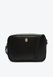 Bolsa Tiracolo Preta Anacapri Pequena Cápsula Dourada