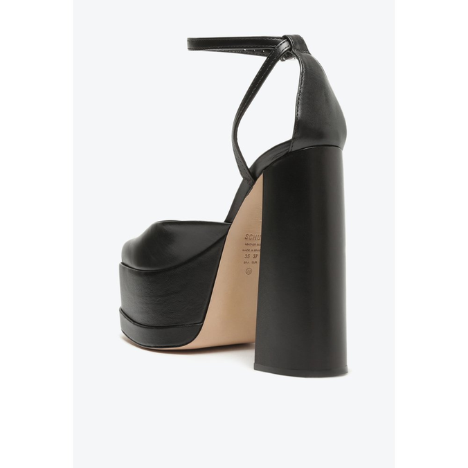 Sapato Scarpin Meia Pata Luan Couro Preto