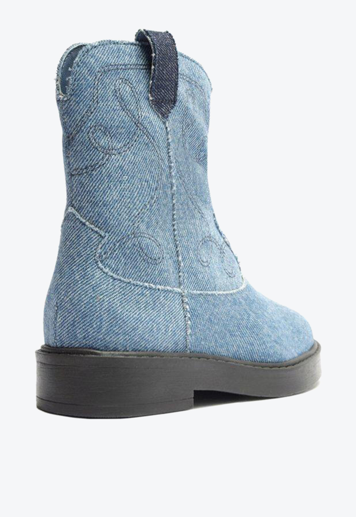 Bota Infantil Western Jeans Arezzo Cano Médio Georgia