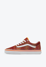 Tênis Old Skool Infantil Sunrise Glitter Heart Tie Dye Multi White