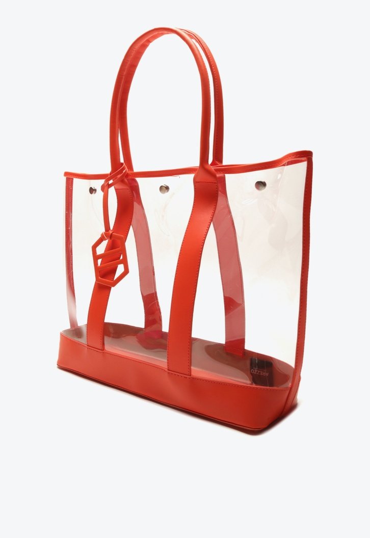 Bolsa Shopping Laranja Arezzo Grande Vinil