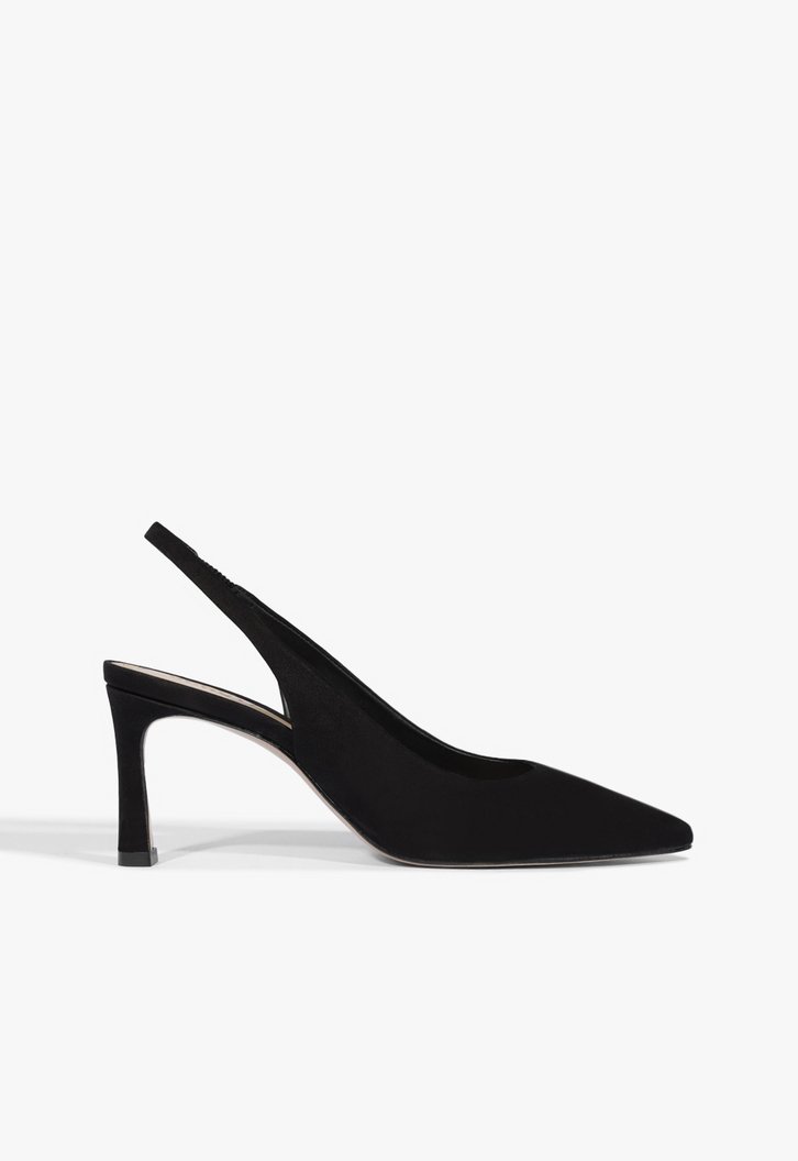 Scarpin Schutz Slingback Mid Heel Black