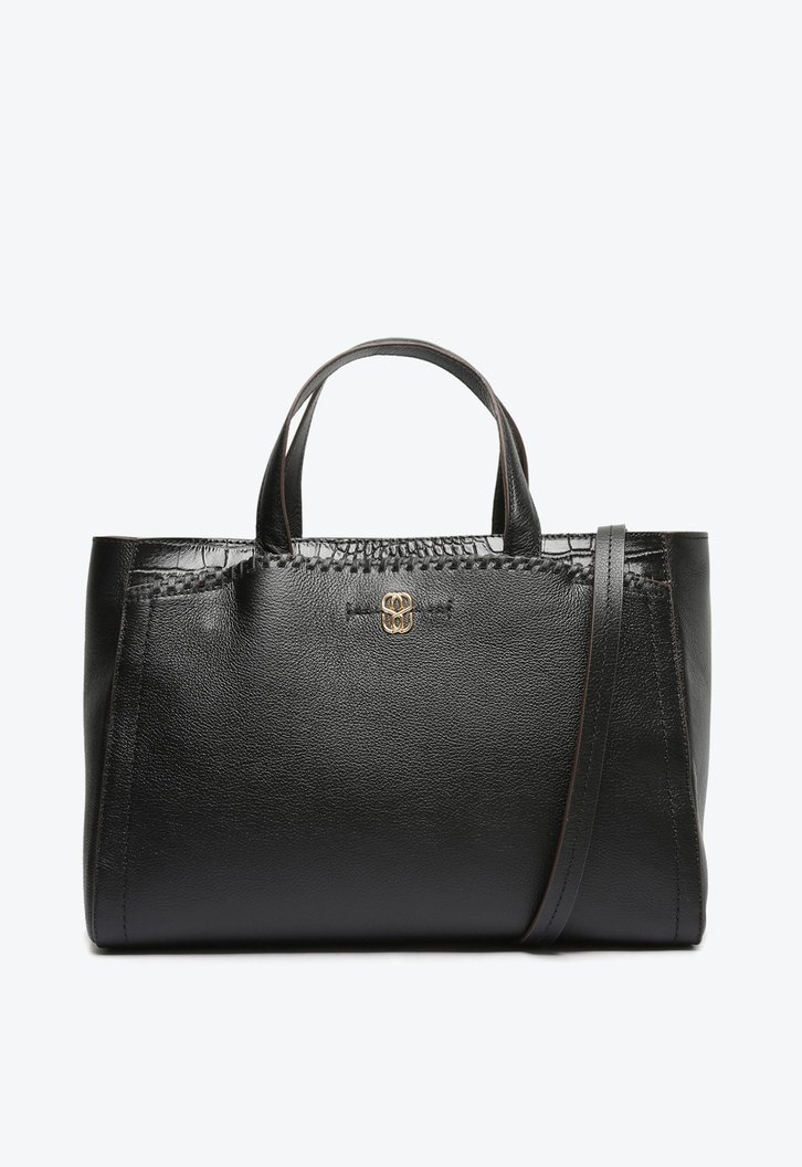 Bolsa Tote Grande Tamis Couro Preta