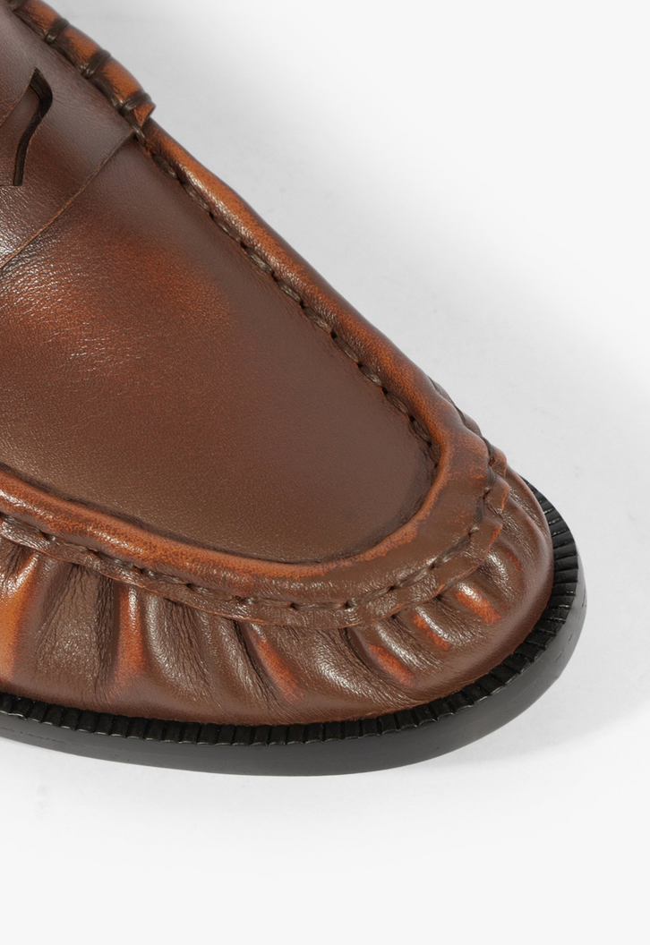 Mocassim Couro Marrom