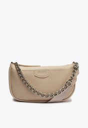 Bolsa Crossbody Branca Anacapri Baguete Corrente E Alça Gorgurão