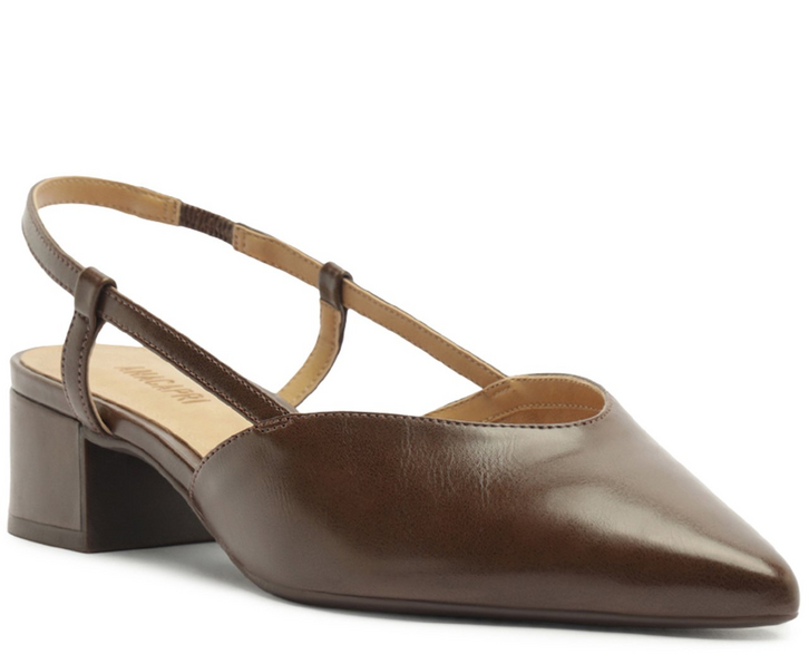 Sapatilha Slingback Ponta Fina Marrom | ZZ MALL