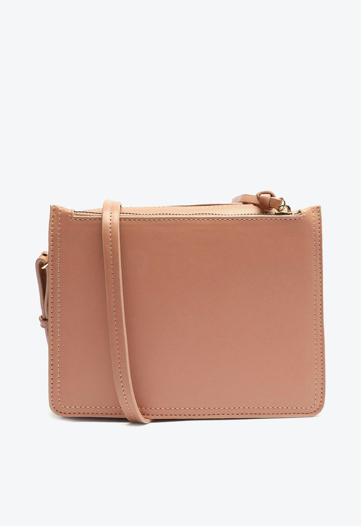 Bolsa Tiracolo Rosa Arezzo Pequena Quadrada