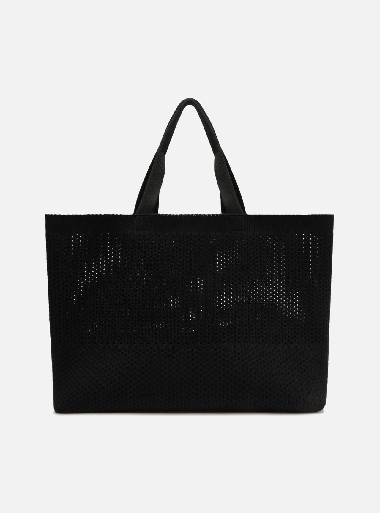 Bolsa Shopping Preta Crochê Grande | ZZ MALL